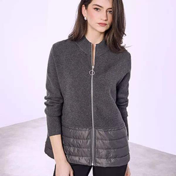 Ζακέτα με καπιτονέ τελείωμα SQ7568.5125+2