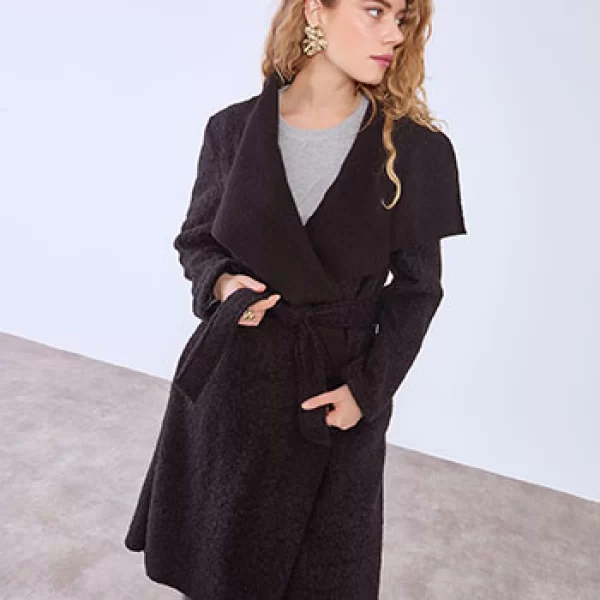 Παλτό μακρύ χνουδωτό WT7587.7609+1