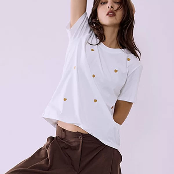 Celestino T-shirt με καρδιές SQ9844.4092+3