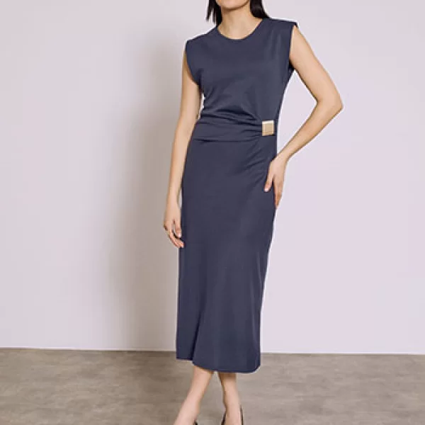 Φόρεμα μίντι με διακοσμητική αγκράφα SQ9844.8600+4