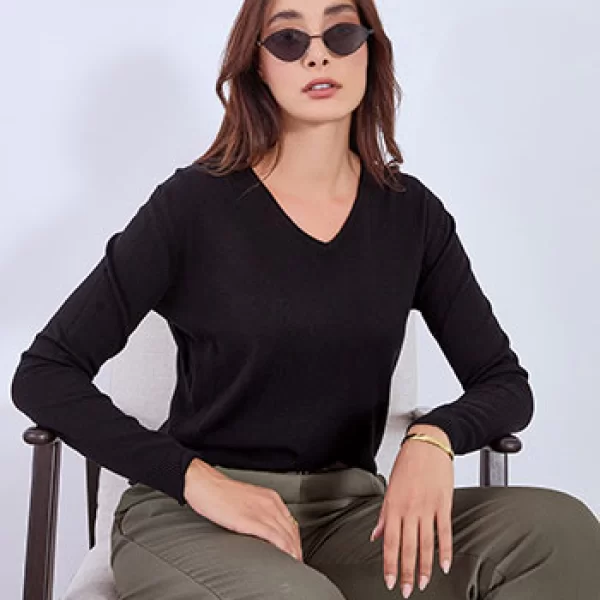 Πουλόβερ με ριπ λεπτομέρειες WT1042.4380+9