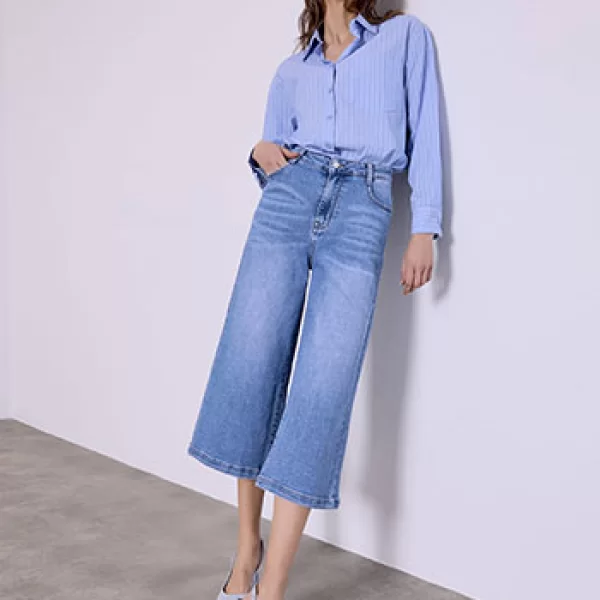 Τζιν ψηλόμεσο wide leg SQ1628.1152+1