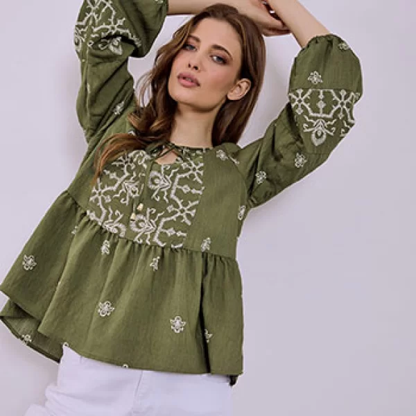 Μπλούζα με βολάν στο τελείωμα SQ9844.4269+4