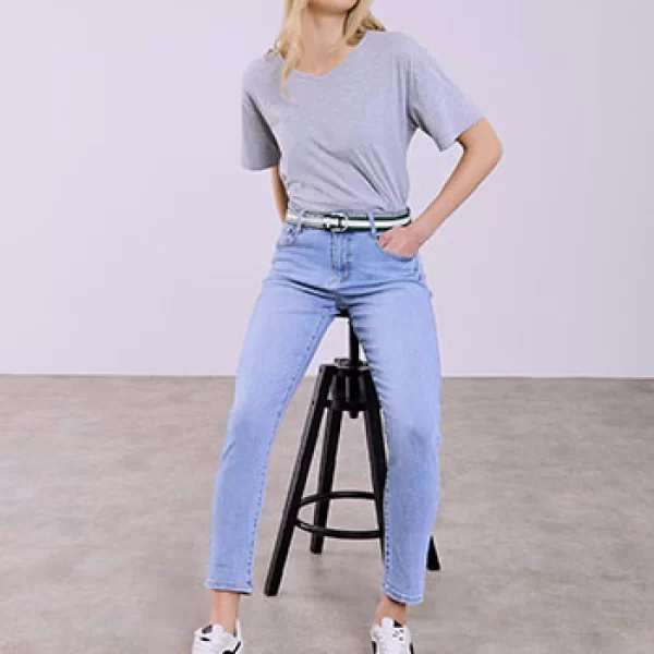Τζιν mom fit με ζώνη SQ1628.1248+1