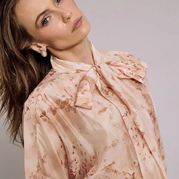 Μπλούζα εμπριμέ ημιδιάφανη SQ8011.4530+3