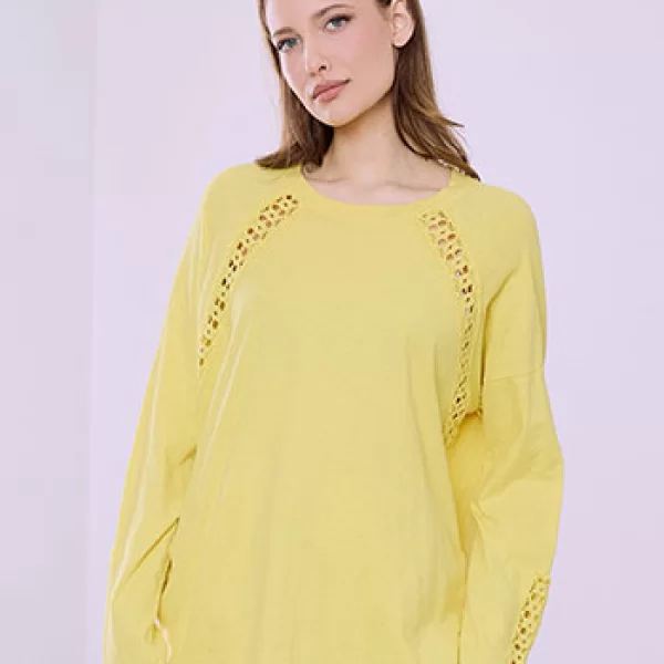 Celestino Μπλούζα με πλεκτές κροσέ λεπτομέρειες SQ7834.4659+2