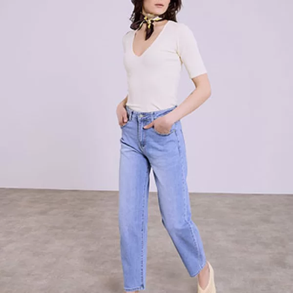 Τζιν baggy ψηλόμεσο SQ1628.1189+1