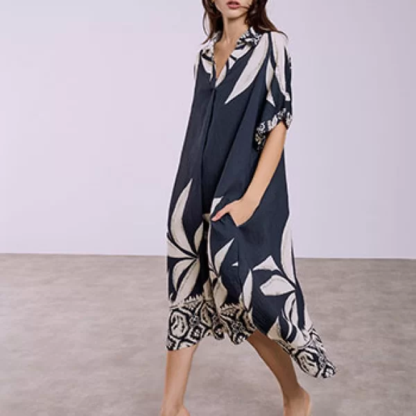 Celestino Φόρεμα εμπριμέ με τσέπες SQ7948.8202+5