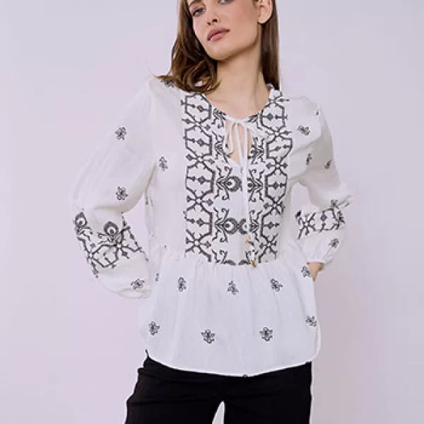 Μπλούζα με βολάν στο τελείωμα SQ9844.4269+1