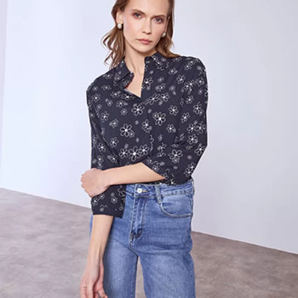 Πουκάμισο με λουλούδια SQ7616.3723+3