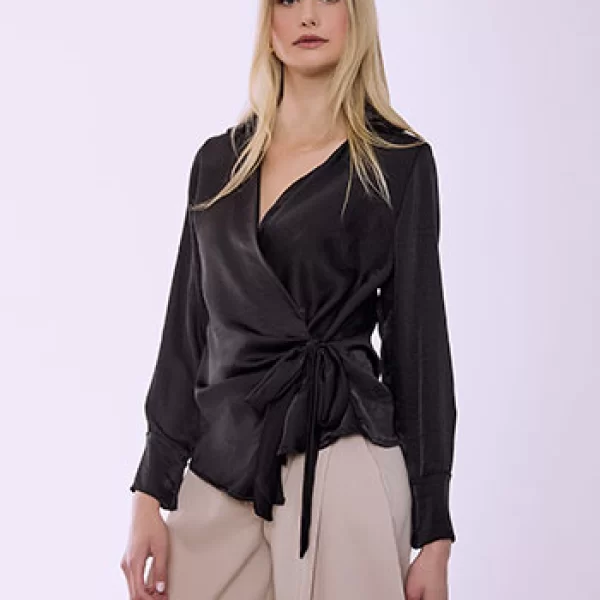 Μπλούζα κρουαζέ με γιακά SQ7570.4825+2