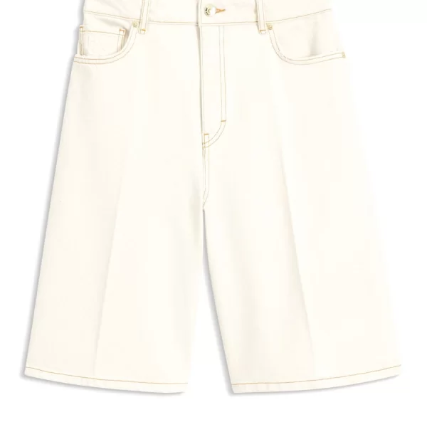 HUGO ΒΕΡΜΟΥΔΑ JEANS WIDE FIT HIGH RISE ΜΠΕΖ