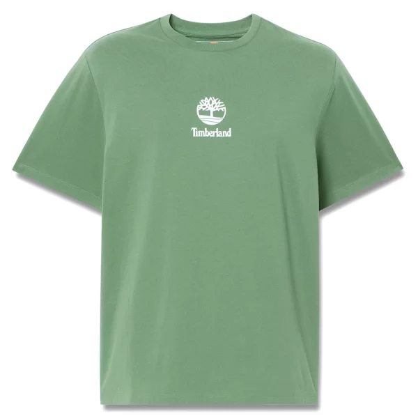 TIMBERLAND T-SHIRT AUTHENTIC FIT LOGO ΠΡΑΣΙΝΟ