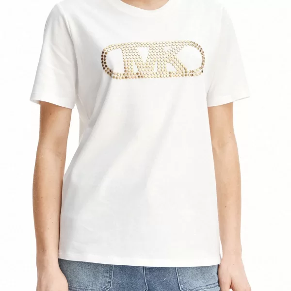 MICHAEL KORS T-SHIRT LOGO ΤΡΟΥΚΣ ΛΕΥΚΟ