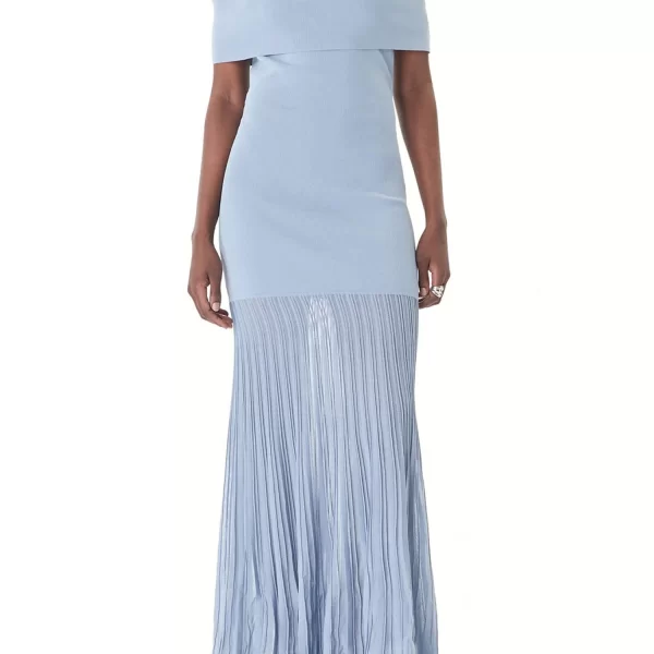 MICHAEL KORS ΦΟΡΕΜΑ MAXI C-THRU ΤΕΛΕΙΩΜΑ ΠΛΙΣΕ ΣΙΕΛ