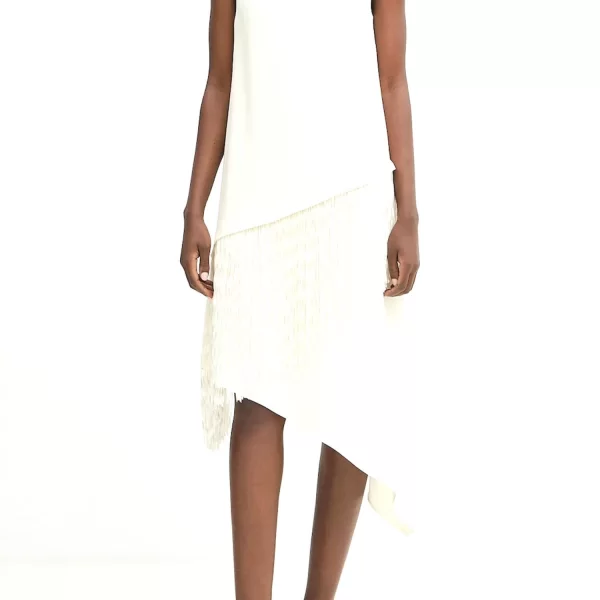 Boss BOSS ΦΟΡΕΜΑ MIDI DADIVA ΑΣΣΥΜΕΤΡΟ ΚΡΟΣΙΑ ΕΚΡΟΥ