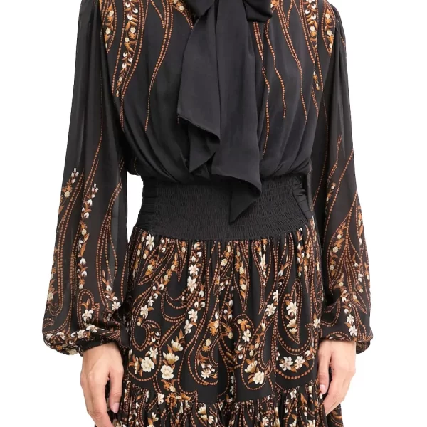 FARM RIO ΦΟΡΕΜΑ MINI GRADEN SILHOUETTE ΔΕΣΙΜΟ ΛΑΙΜΟ ΒΟΛΑΝ ΕΜΠΡΙΜΕ ΜΑΥΡΟ