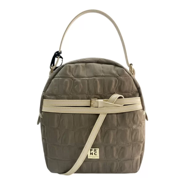 FRNC FRANCESCO Τσάντα Γυναικεία Πλάτης-Backpack 6106 ELE Γκρί
