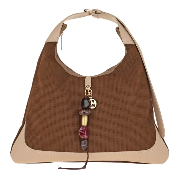 FRNC FRANCESCO Τσάντα Γυναικεία Ώμου 5556 COF Καφέ