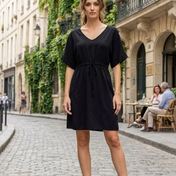 ΦΟΡΕΜΑ ΜΕ ΒΕ ΚΑΙ ΚΟΡΔΟΝΙ ΣΤΗΝ ΜΕΣΗ Μαύρο