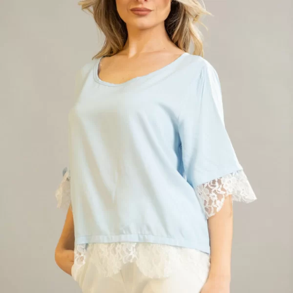 ΜΠΛΟΥΖΑ ΜΕ ΔΑΝΤΕΛΑ Μαύρο