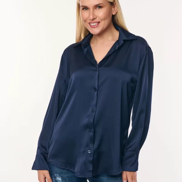 ΠΟΥΚΑΜΙΣΟ ΣΑΤΕΝ Μπλε