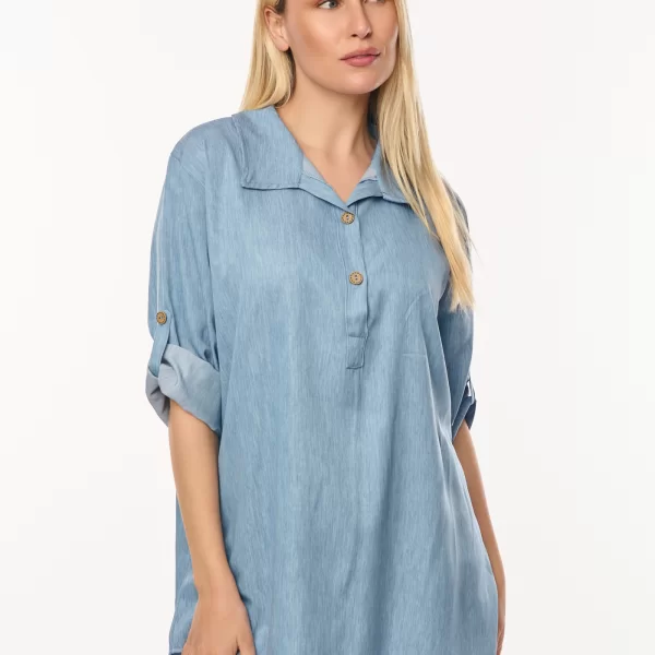 ΠΟΥΚΑΜΙΣ ΜΕ ΚΟΥΜΠΙΑ ΚΑΙ ΓΥΡΙΣΤΑ ΜΑΝΙΚΙΑ Μπλε