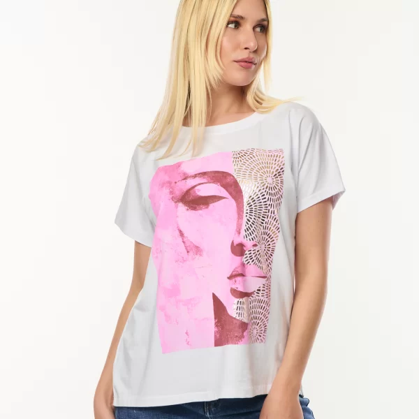 ΜΠΛΟΥΖΑ ΜΕ ΜΕ ΤΥΠΩΜΑ ΠΡΟΣΩΠΟ Ροζ