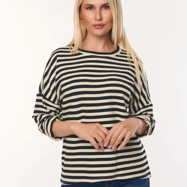 ΜΠΛΟΥΖΑ ΡΙΓΕ ΜΕ ΛΑΙΜΟΚΟΨΗ Mαύρο