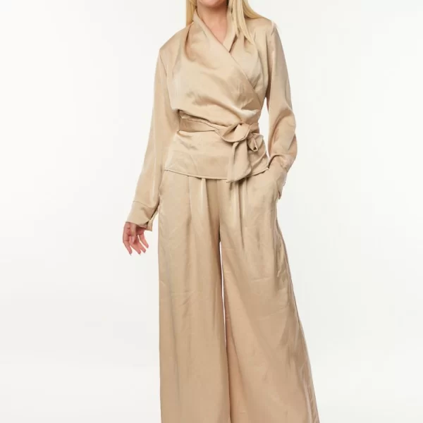 ΣΕΤ ΜΠΛΟΥΖΑ ΜΕ ΠΑΝΤΕΛΟΝΑ ΣΑΤΕΝ Μπεζ