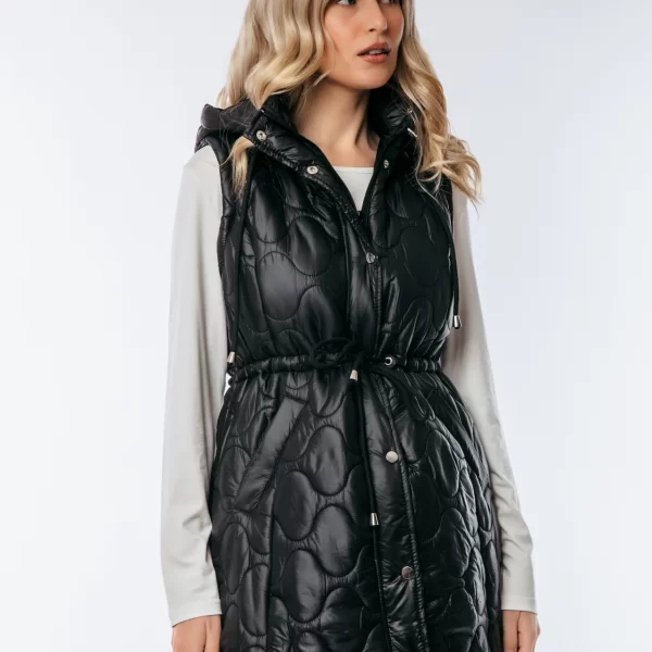 ΑΜΑΝΙΚΟ ΜΠΟΥΦΑΝ ΜΑΚΡΥ ΜΕ ΚΟΥΚΟΥΛΑ ΚΑΙ ΛΑΣΤΙΧΟ ΣΤΗΝ ΜΕΣΗ Μαύρο