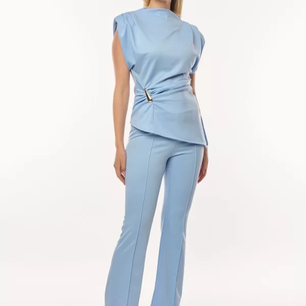 ΣΕΤ ΜΠΛΟΥΖΑ-ΠΑΝΤΕΛΟΝΑ ΜΕ ΧΡΥΣΗ ΑΓΚΡΑΦΑ Σιέλ