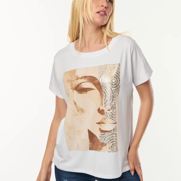 ΜΠΛΟΥΖΑ ΜΕ ΜΕ ΤΥΠΩΜΑ ΠΡΟΣΩΠΟ Μπεζ