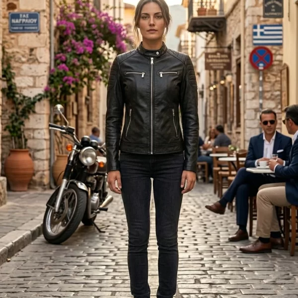 ΜΠΟΥΦΑΝ ΔΕΡΜΑΤΙΝΗ ΜΑΥΡΟ BIKER Μαύρο