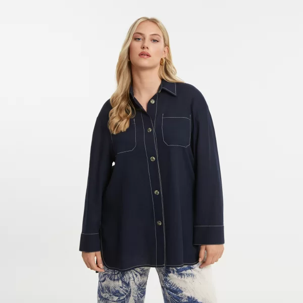 Πουκάμισο βισκόζη/λινό με τσέπες στο στήθος