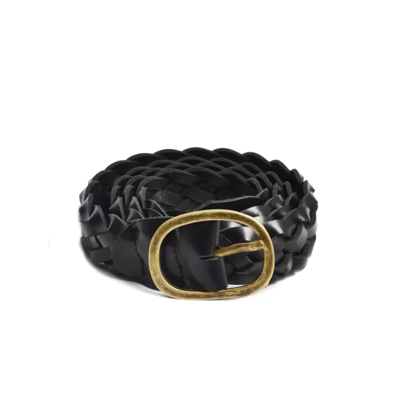 Πλεκτή δερμάτινη ζώνη