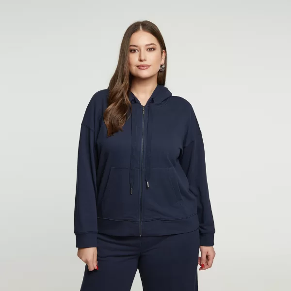 MAT FASHION Ζακέτα φούτερ με κουκούλα και φερμουάρ