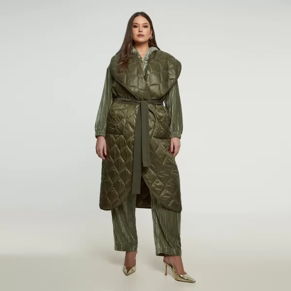 Καπιτονέ γιλέκο με ζώνη