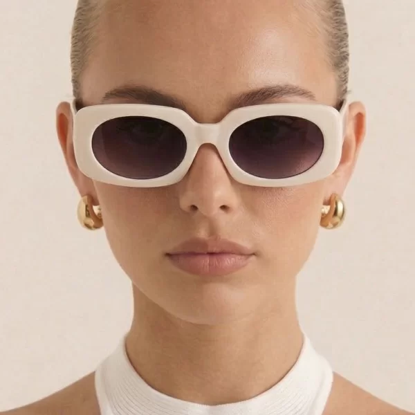 Γυαλιά Ηλίου Ορθογώνια - Λευκό