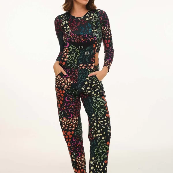 PCP CLOTHING Γυναικεία Σαλοπέτα - GARDEN OF SIN - BLACK