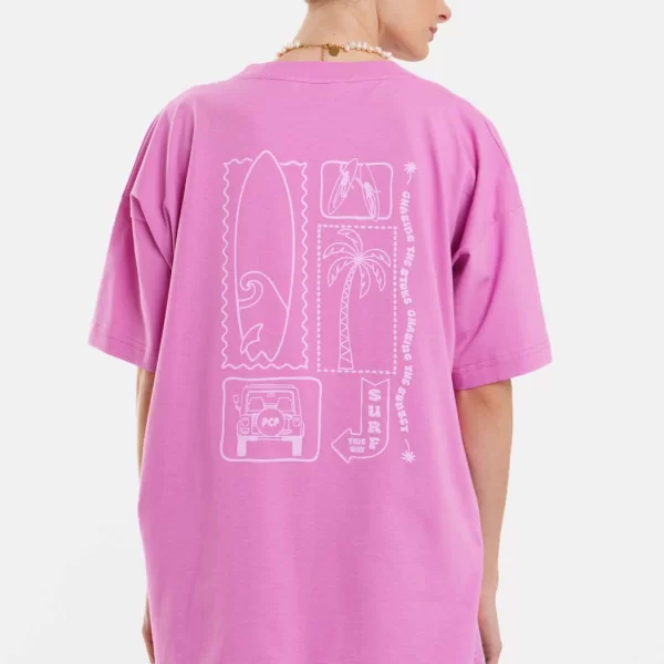 Γυναικείο Κοντομάνικο Μπλουζάκι με τύπωμα - Surf - FLIRT