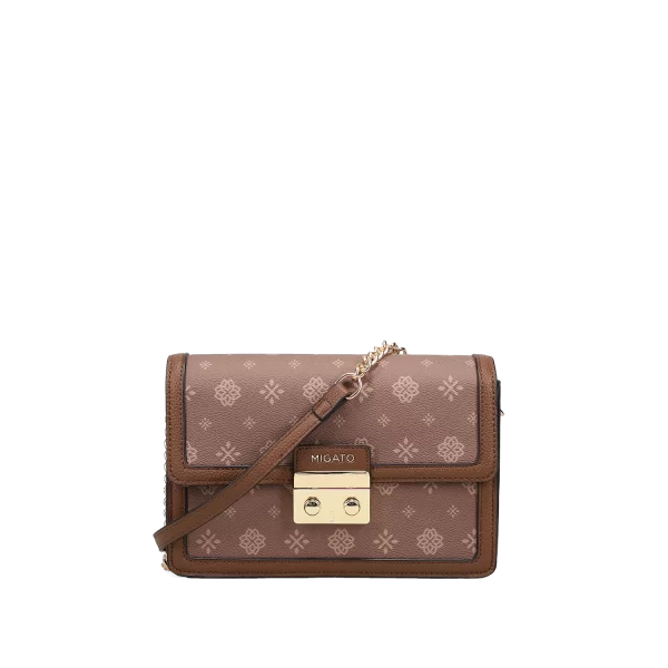 Καφέ τσάντα χιαστί