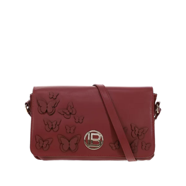 Μπορντώ τσάντα ώμου