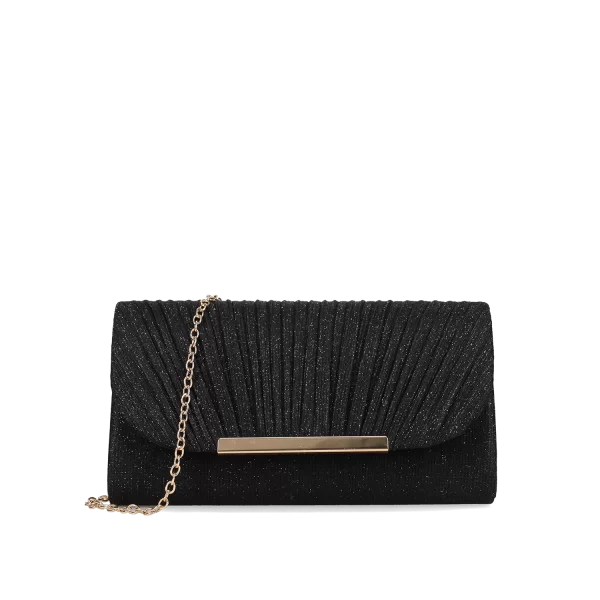 Μαύρο μεταλλιζέ clutch τσαντάκι