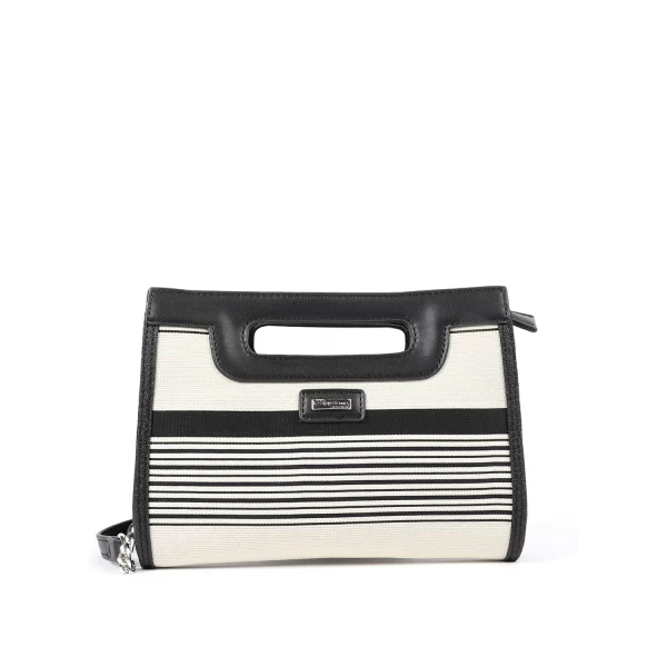 Ασπρόμαυρη τσάντα χειρός