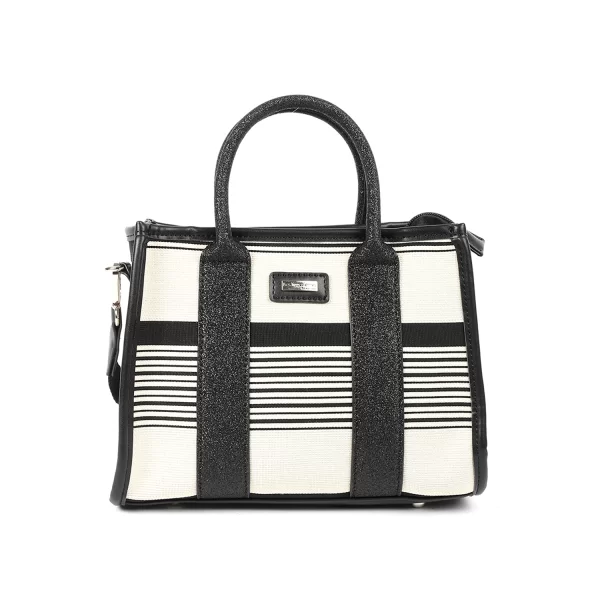 Ασπρόμαυρη τσάντα χειρός