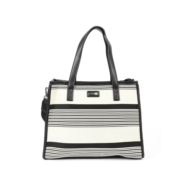 Ασπρόμαυρη τσάντα ώμου