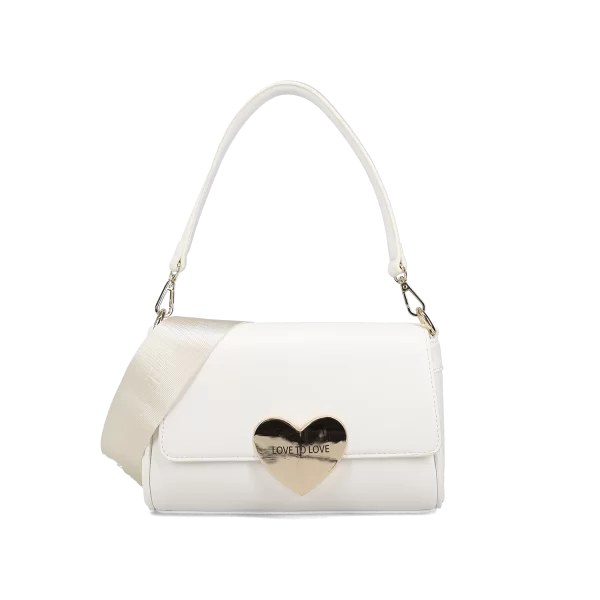 LOVE TO LOVE by GAI MATTIOLO Λευκή τσάντα ώμου