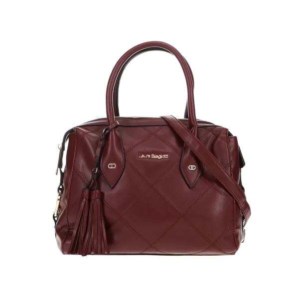 Μπορντώ τσάντα χειρός