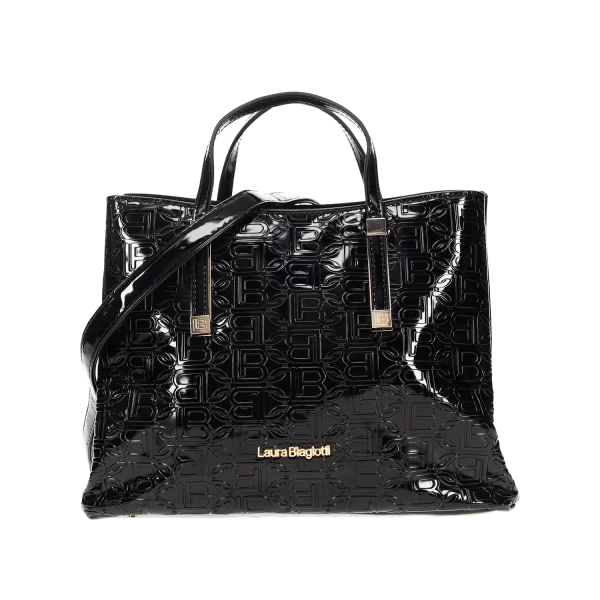 Μαύρη τσάντα χειρός λουστρίνι